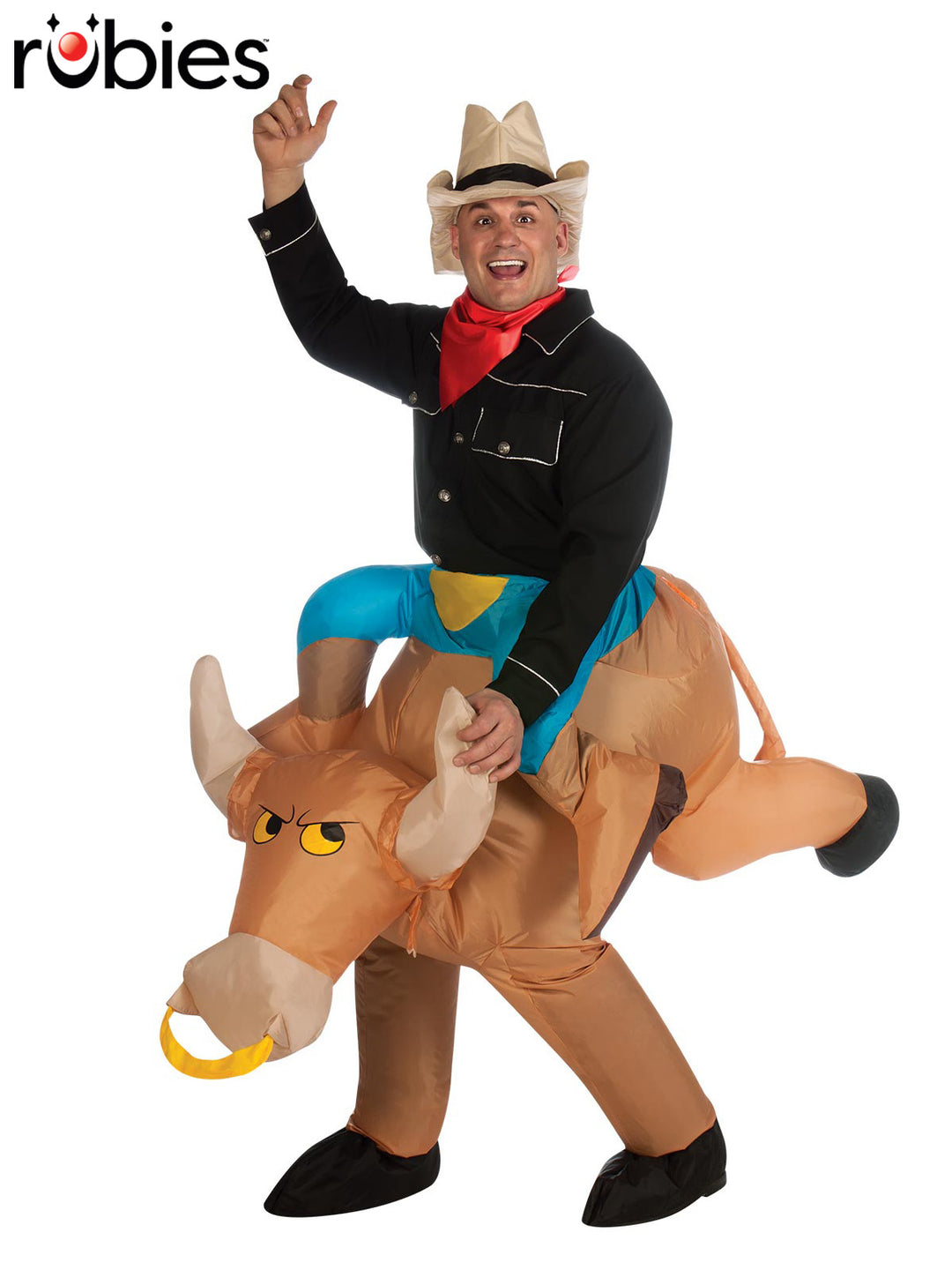 BULL RIDER INFLATABLE COSTUME, ADULT - Little Shop of Horrors Costumery & Pop-Culture Emporium - 16 Bennetts Rd Mornington Melbourne - Melbourne's Most Iconic Costume Shop