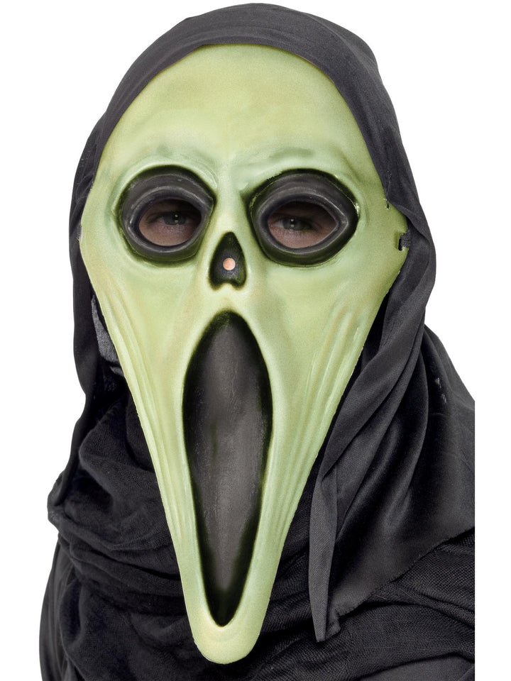 SCREAMER GLOW IN THE DARK MASK, ADULT - Little Shop of Horrors Costumery & Pop-Culture Emporium - 16 Bennetts Rd Mornington Melbourne - Melbourne's Most Iconic Costume Shop