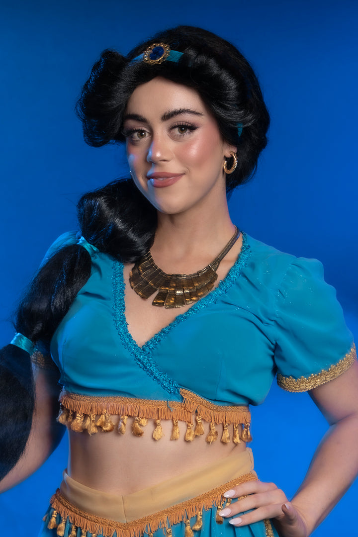 Aladdin Princess Jasmine Costume Hire or Cosplay, plus Makeup and Photography. Proudly by and available at, Little Shop of Horrors Costumery 6/1 Watt Rd Mornington & Melbourne