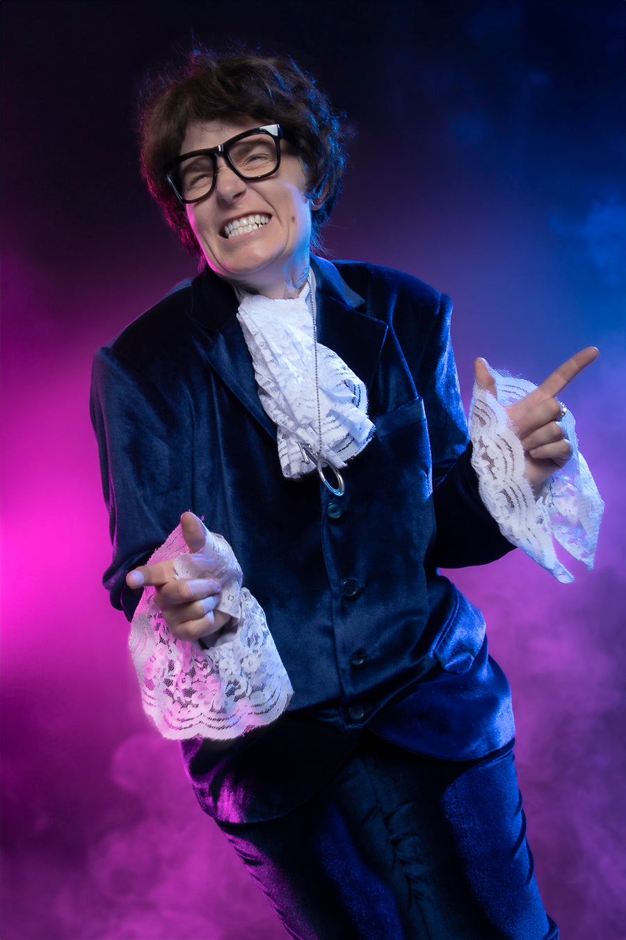 Austin Powers Costume Hire or Cosplay, plus Makeup and Photography. Proudly by and available at, Little Shop of Horrors Costumery Mornington & Melbourne