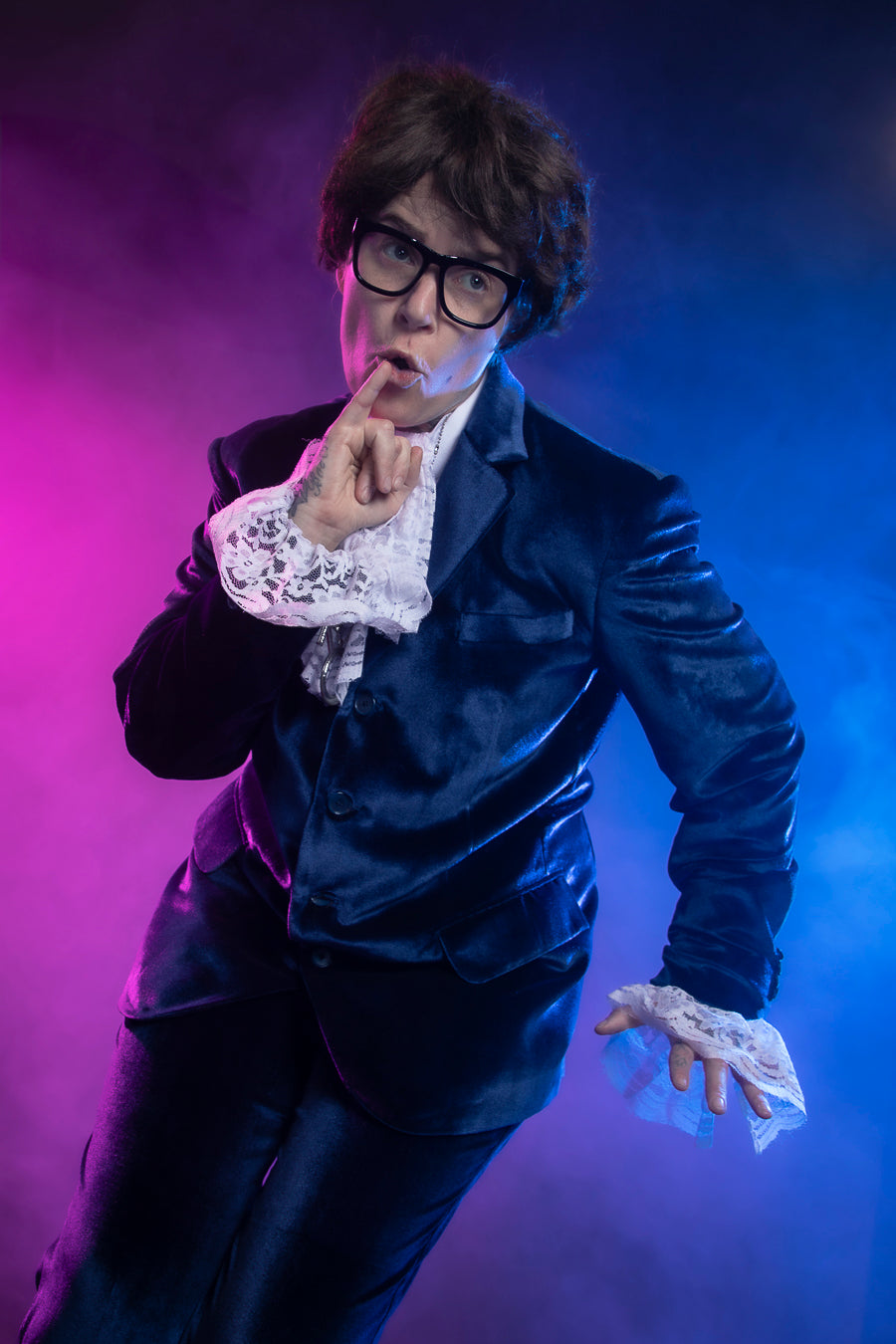Austin Powers Costume Hire or Cosplay, plus Makeup and Photography. Proudly by and available at, Little Shop of Horrors Costumery Mornington & Melbourne