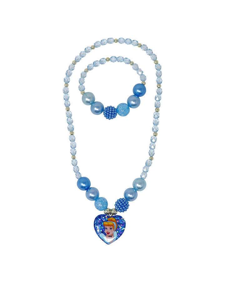 Disney Princess Cinderella Necklace & Bracelet Set