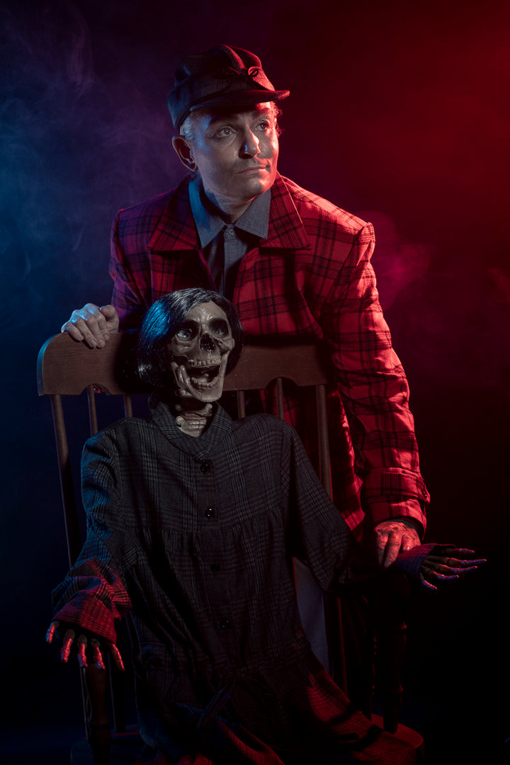 Ed Gein Serial Killer True Crime Costume Hire Makeup and Photography, Little Shop of Horrors Costumery Mornington Melbourne