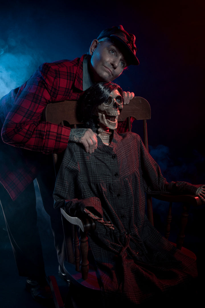 Ed Gein Serial Killer True Crime Costume Hire Makeup and Photography, Little Shop of Horrors Costumery Mornington Melbourne