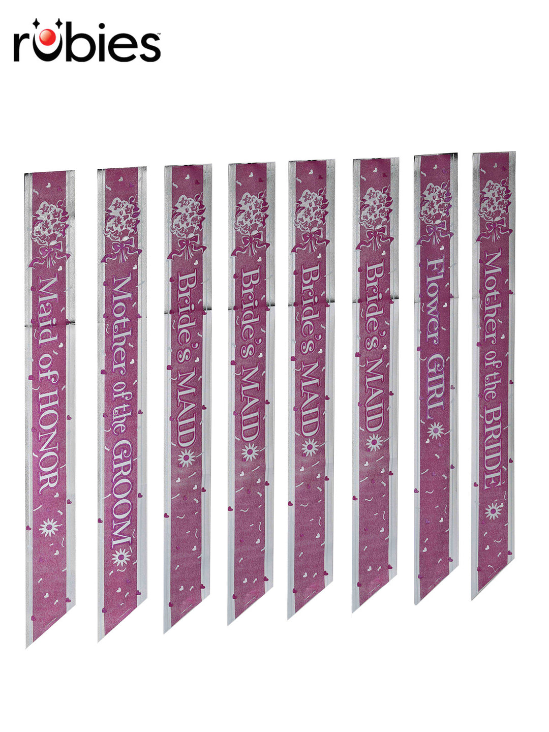 BRIDAL PARTY SASH SET – 8 PER PACK - Little Shop of Horrors Costumery & Pop-Culture Emporium - 16 Bennetts Rd Mornington Melbourne - Melbourne's Most Iconic Costume Shop