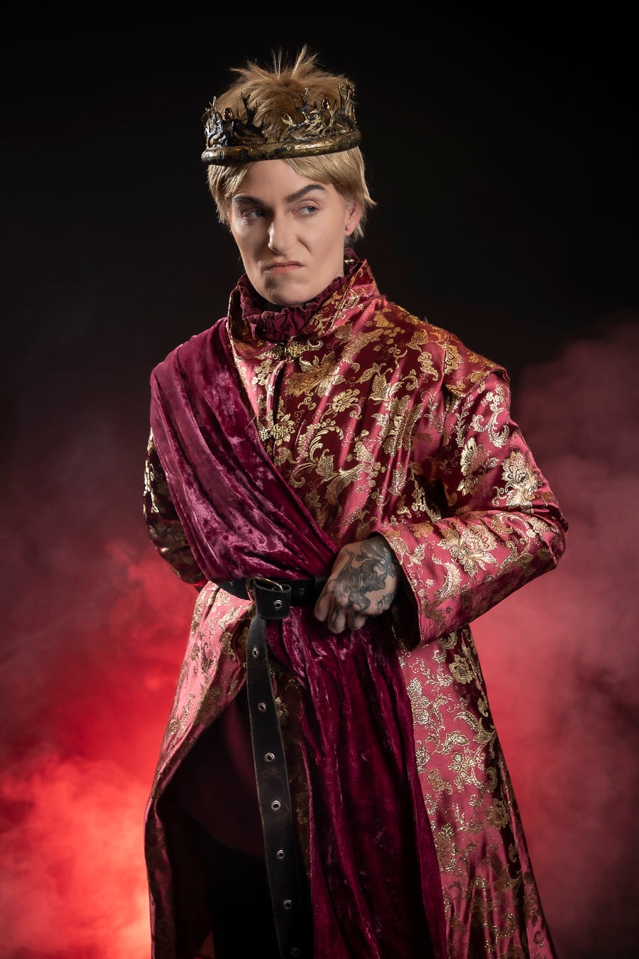 Game of Thrones Joffrey Baratheon Costume Hire or Cosplay, plus Makeup, Contact Lenses and Photography. Proudly by and available at, Little Shop of Horrors Costumery Mornington & Melbourne