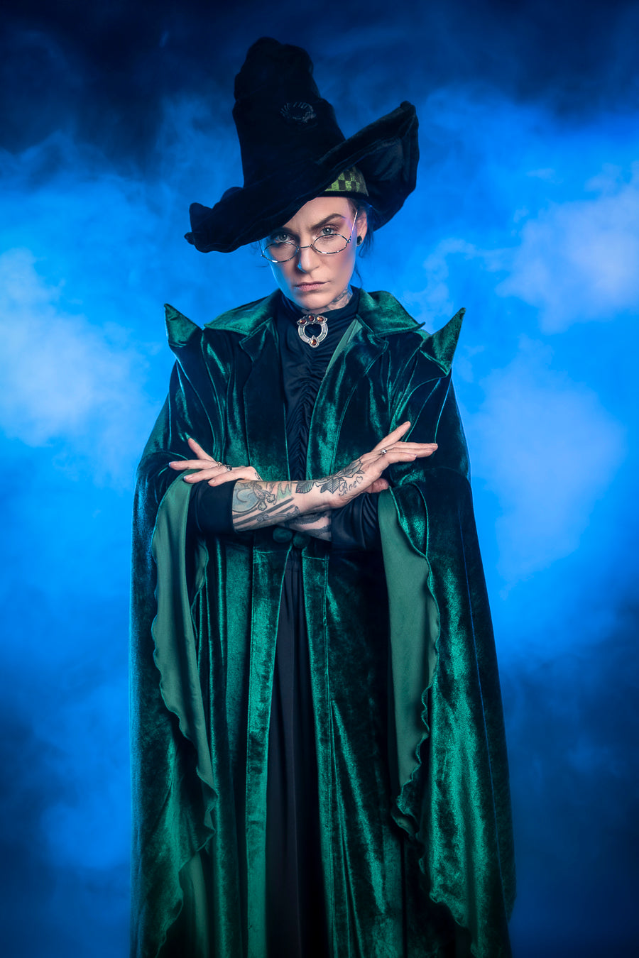 Harry Potter inspired Professor Minerva McGonagall Costume Hire Little Shop of Horrors Costumery, Costume Shop Mornington Frankston Melbourne