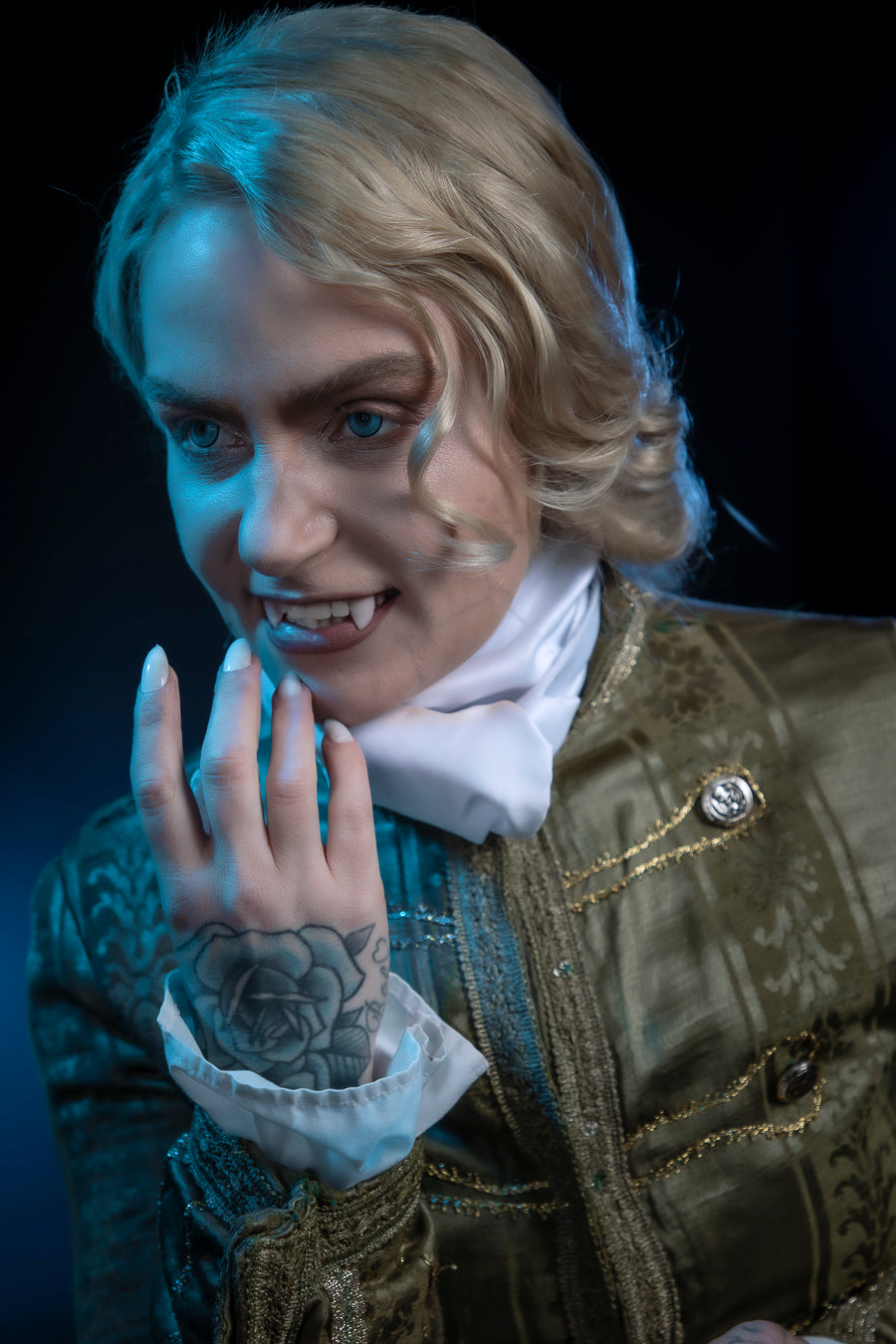 Interview With the Vampire, Lestat Costume Hire. Halloween Costume Hire or Cosplay, plus Makeup and Photography. Proudly by and available at, Little Shop of Horrors Costumery 6/1 Watt Rd Mornington & Melbourne