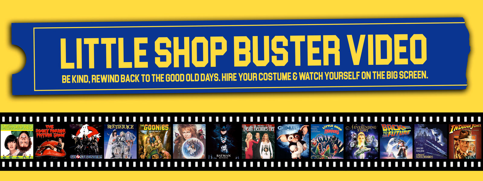 Little Shop Buster Video. Cult classic movies. Making a trip to the video store cool again.