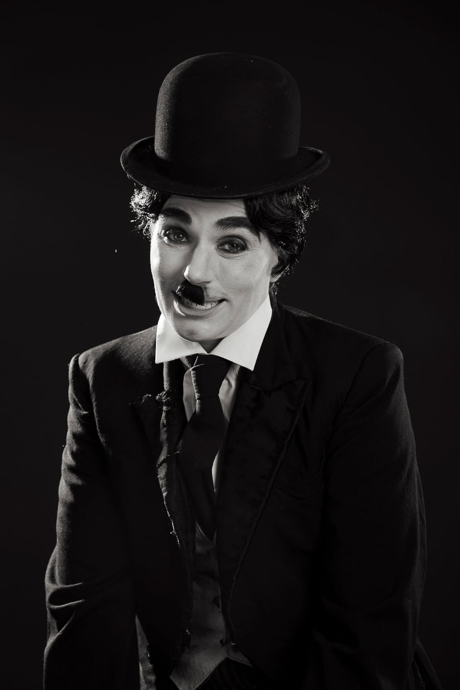 Charlie Chaplin Costume Hire or Cosplay, plus Makeup and Photography. Proudly by and available at, Little Shop of Horrors Costumery 6/1 Watt Rd Mornington & Melbourne