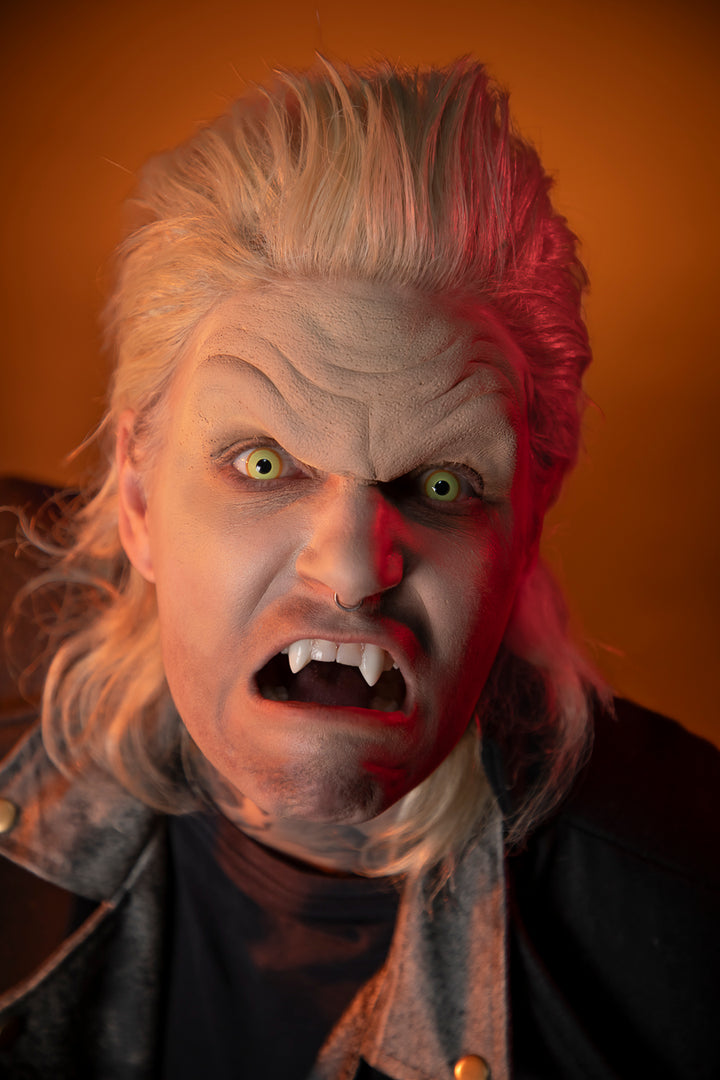 The Lost Boys David 1980s Vampire Costume Hire or Cosplay, plus Makeup and Photography. Proudly by and available at, Little Shop of Horrors Costumery Mornington, Frankston & Melbourne