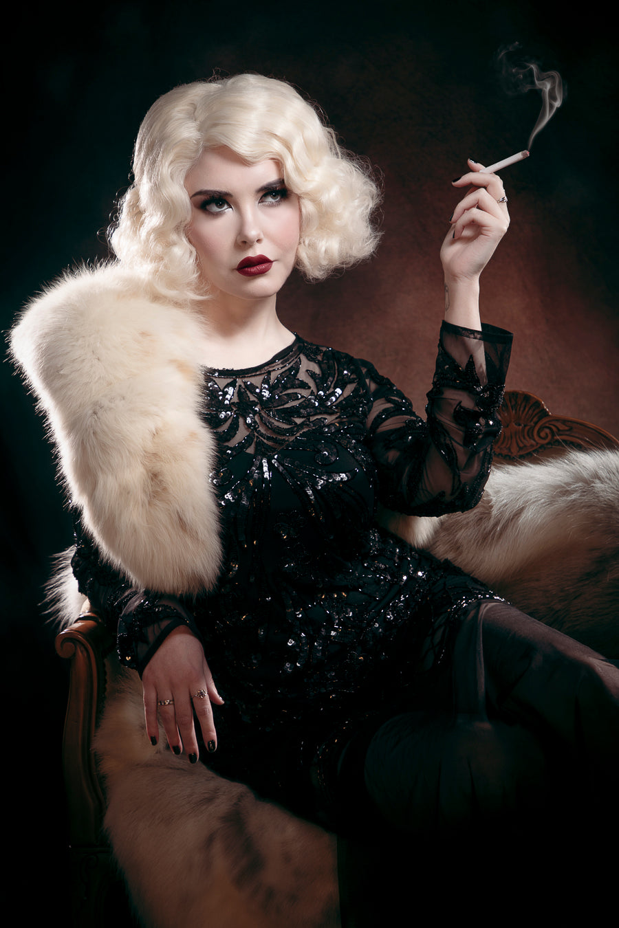 Mae West 1920s Costume Hire Makeup and Wig - Little Shop of Horrors Costumery & Pop-Culture Emporium - 16 Bennetts Rd Mornington Melbourne