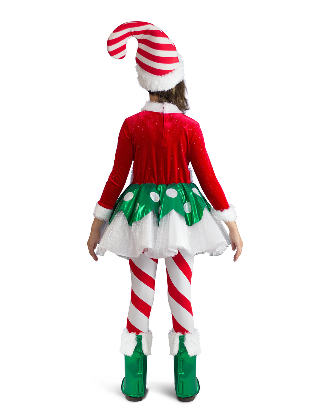 CANDY CANE ELF PRINCESS COSTUME, CHILD - Little Shop of Horrors Costumery & Pop-Culture Emporium - 16 Bennetts Rd Mornington Melbourne - Melbourne's Most Iconic Costume Shop