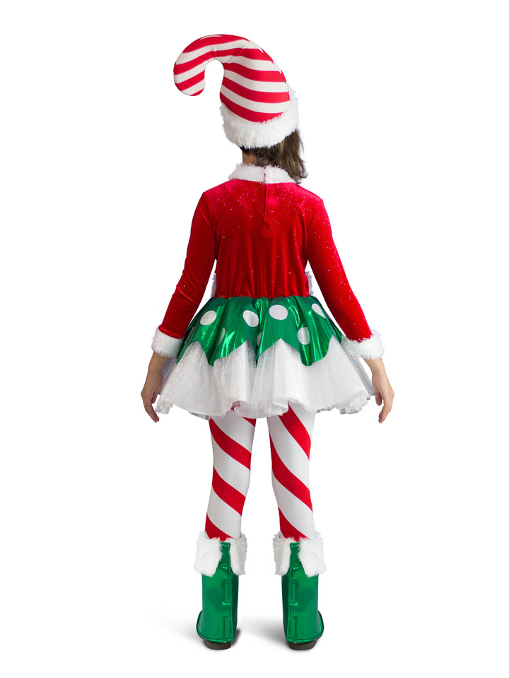 CANDY CANE ELF PRINCESS COSTUME, CHILD - Little Shop of Horrors Costumery & Pop-Culture Emporium - 16 Bennetts Rd Mornington Melbourne - Melbourne's Most Iconic Costume Shop