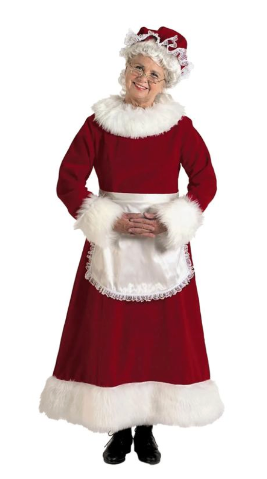 Burgundy Velvet Mrs Claus Costume