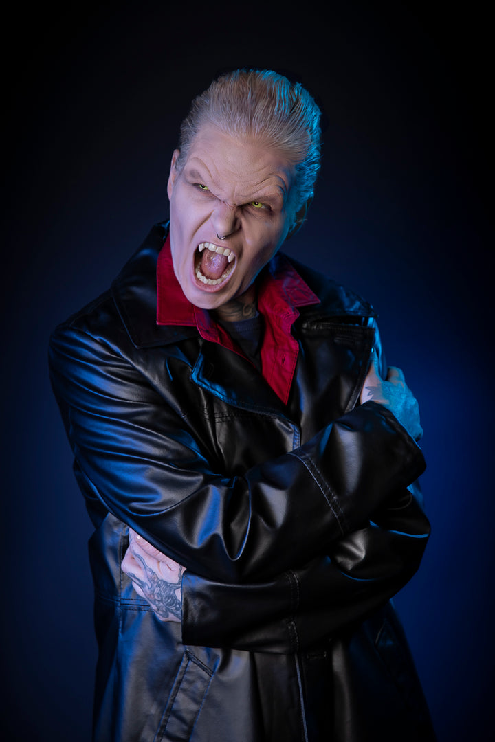 Buffy the Vampire Slayer Spike Costume Hire or Cosplay, plus Makeup and Photography. Proudly by and available at, Little Shop of Horrors Costumery Mornington, Frankston & Melbourne