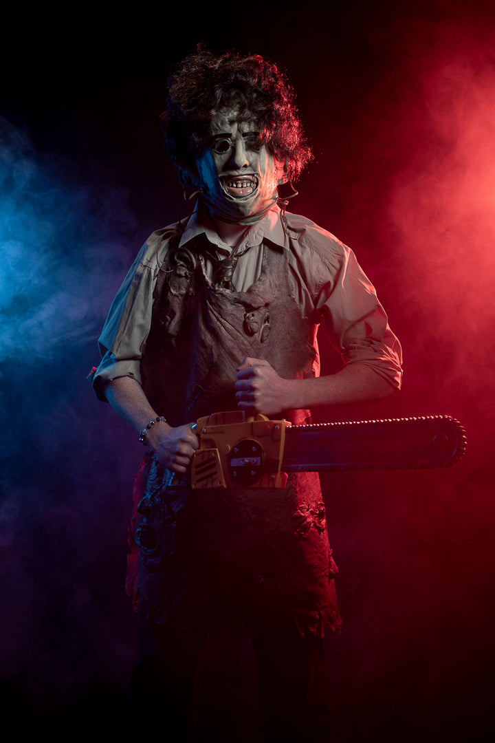 Texas Chainsaw Massacre Leatherface Costume Hire Little Shop of Horrors Costumery and Pop-Culture Emporium Mornington Melbourne