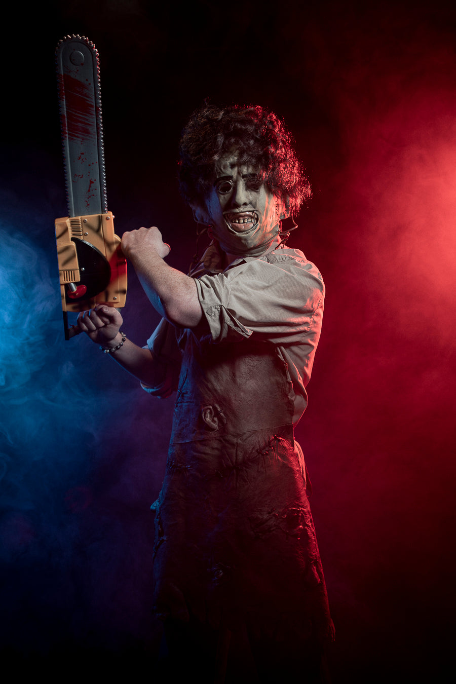 Texas Chainsaw Massacre Leatherface Costume Hire Little Shop of Horrors Costumery and Pop-Culture Emporium Mornington Melbourne