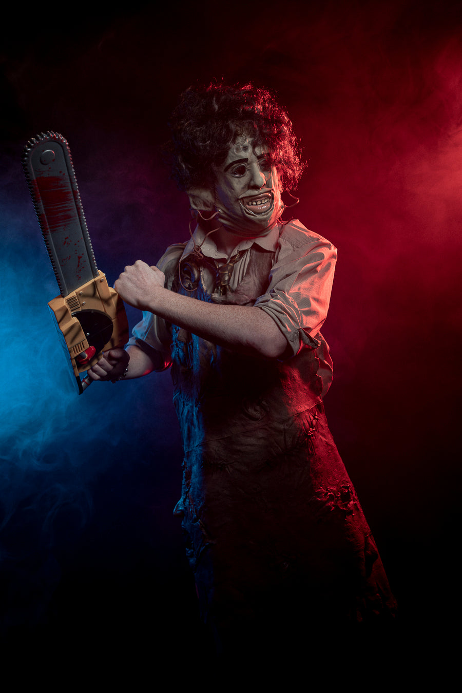Texas Chainsaw Massacre Leatherface Costume Hire Little Shop of Horrors Costumery and Pop-Culture Emporium Mornington Melbourne

