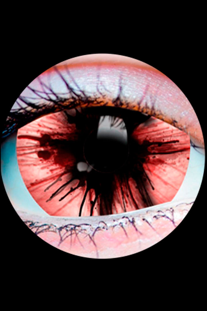 PRIMAL® Blair Witch Contact Lenses – blood-red cracked vein horror cosplay eye contacts