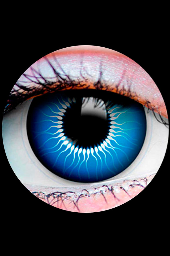 PRIMAL® Chucky Contact Lenses – white and blue killer doll horror cosplay contacts