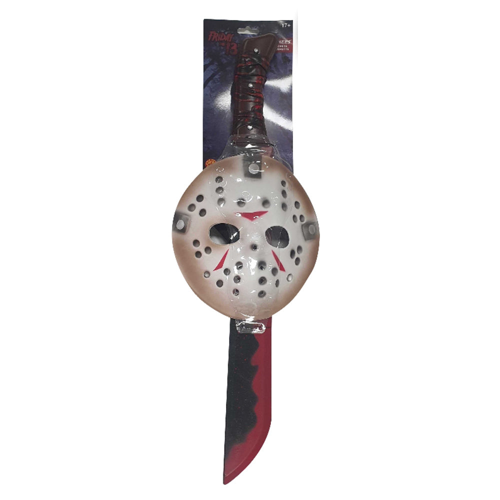 Friday the 13th, Jason Voorhees Machete & Mask Set - Little Shop of Horrors Costumery & Pop-Culture Emporium - 16 Bennetts Rd Mornington Melbourne
