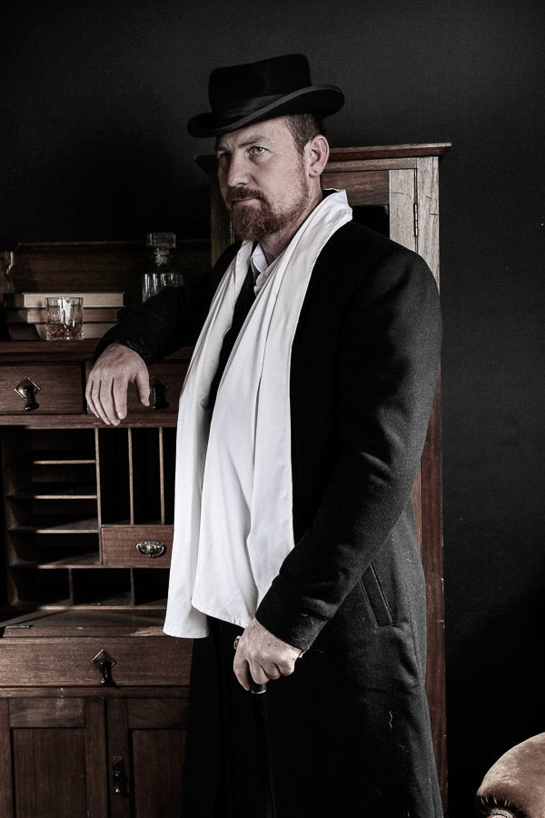 Alfie Solomons, inspired by Tom Hardy's stunning portrayal in Peaky Blinders. Costume Hire or Cosplay, plus Makeup and Photography. Proudly by and available at, Little Shop of Horrors Costumery Mornington & Melbourne.