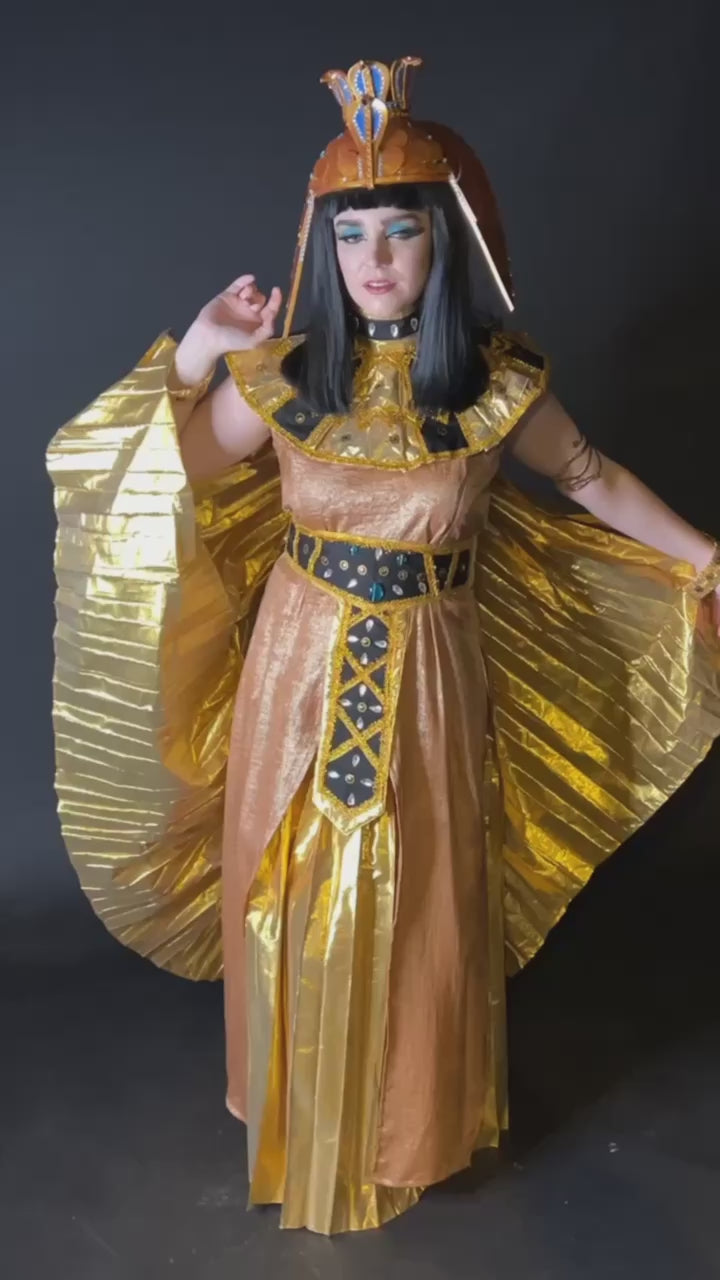 Cleopatra Egyptian Costume Hire or Cosplay, plus Makeup and Photography. Proudly by and available at, Little Shop of Horrors Costumery 6/1 Watt Rd Mornington & Melbourne