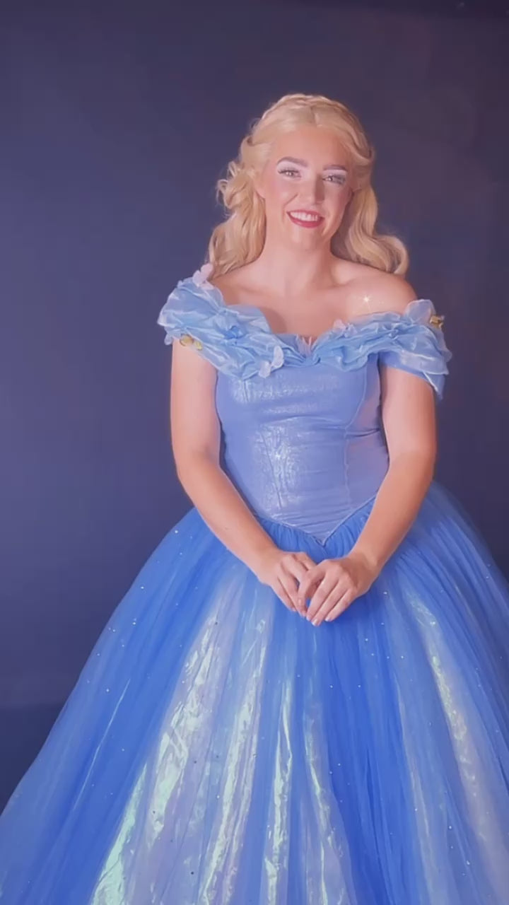 Live Action Cinderella Costume Hire or Cosplay, plus Makeup and Photography. Proudly by and available at, Little Shop of Horrors Costumery 6/1 Watt Rd Mornington & Melbourne