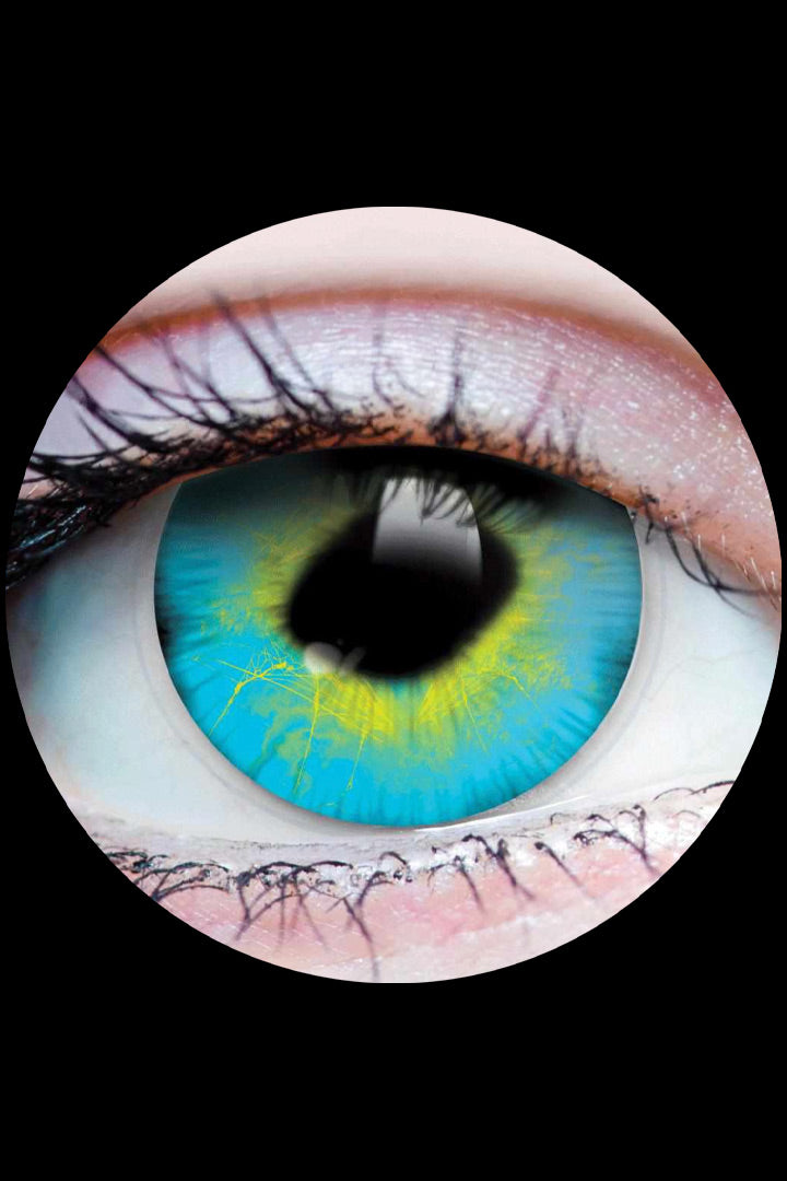 Primal Contact Lenses – The Upside Down Stranger Things inspired blue and green sclera cosplay lenses