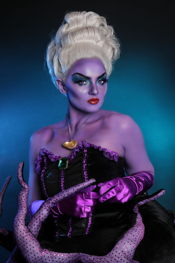 The Little Mermaid Ursula Costume Hire or Cosplay, plus Makeup and Photography. Proudly by and available at, Little Shop of Horrors Costumery Mornington, Frankston & Melbourne