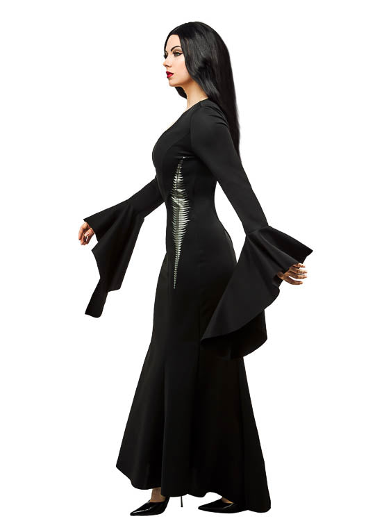 MORTICIA DELUXE COSTUME (WEDNESDAY), ADULT - Little Shop of Horrors