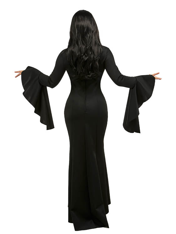 MORTICIA DELUXE COSTUME (WEDNESDAY), ADULT - Little Shop of Horrors