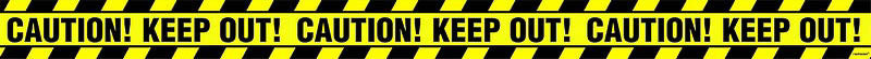 Halloween Caution! Keep Out! Tape Banner Plastic - Little Shop of Horrors