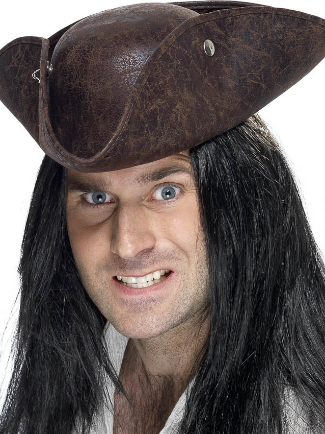 Pirate Leather Look Tricorn Hat - Little Shop of Horrors