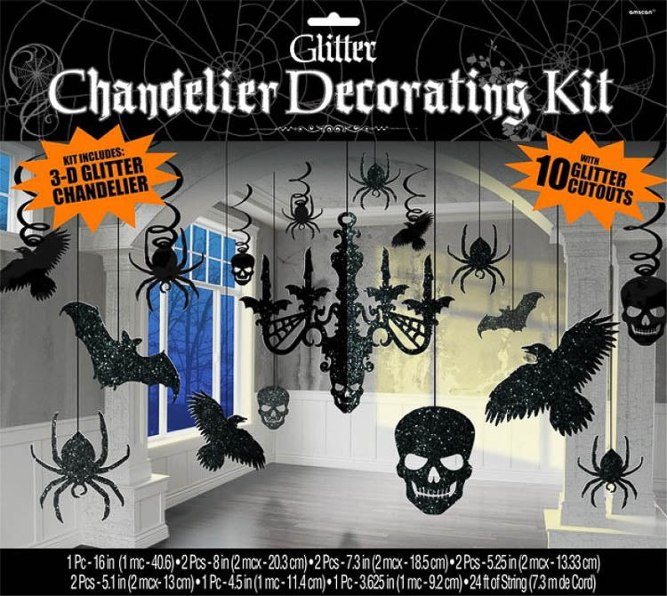 Chandelier Decorating Kit Glittered Cardboard - Little Shop of Horrors