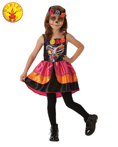 SUGAR SKULL DAY OF THE DEAD COSTUME, CHILD - Little Shop of Horrors