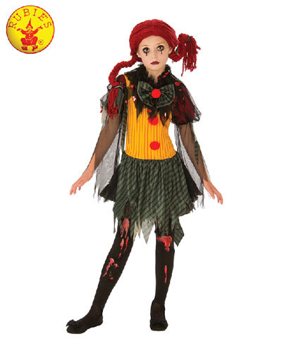 ZOMBIE GIRL CLOWN COSTUME, CHILD - Little Shop of Horrors