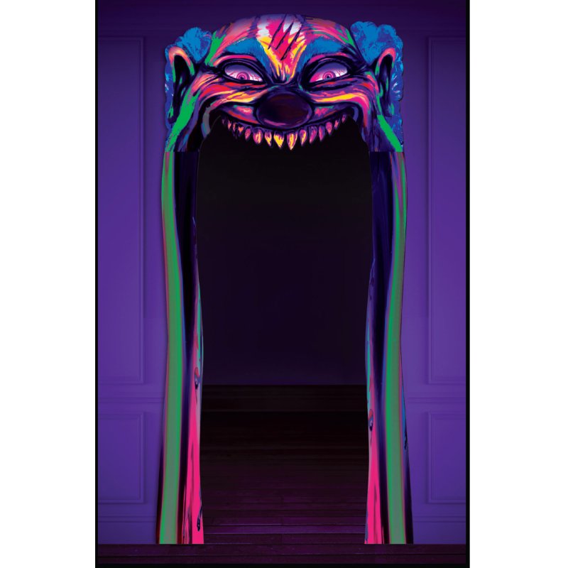 Creepy Carnival Doorway Entry Decoration Black Light Reactive - Little Shop of Horrors