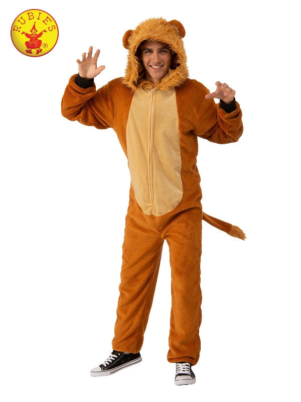 LION FURRY ONESIE COSTUME, ADULT UNISEX - Little Shop of Horrors