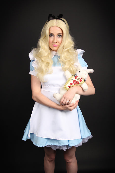 Alice in Wonderland Costume Hire, plus Makeup and Photography. Proudly by and available at, Little Shop of Horrors Costumery 6/1 Watt Rd Mornington & Melbourne