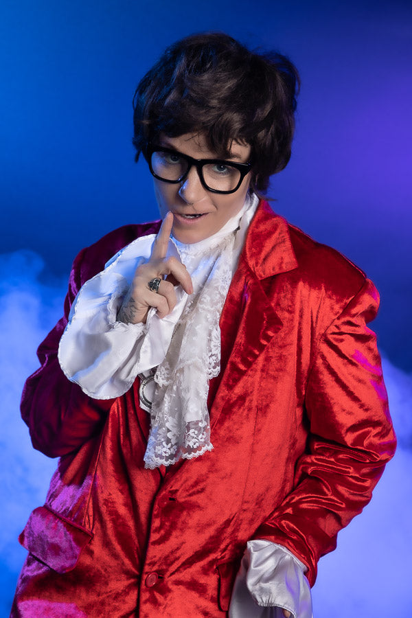 Austin Powers Costume Hire or Cosplay, plus Makeup and Photography. Proudly by and available at, Little Shop of Horrors Costumery Mornington & Melbourne.
