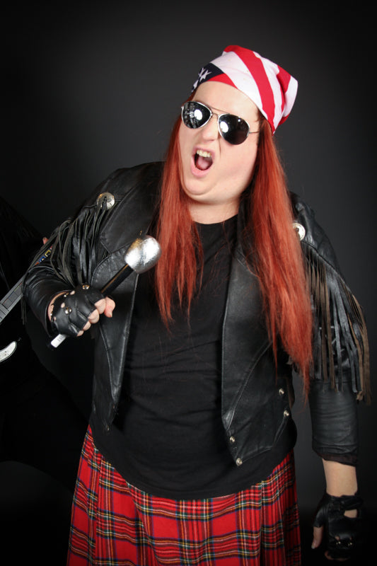 Axl Rose, Guns n Roses Costume Hire or Cosplay, plus Makeup and Photography. Proudly by and available at, Little Shop of Horrors Costumery Mornington & Melbourne