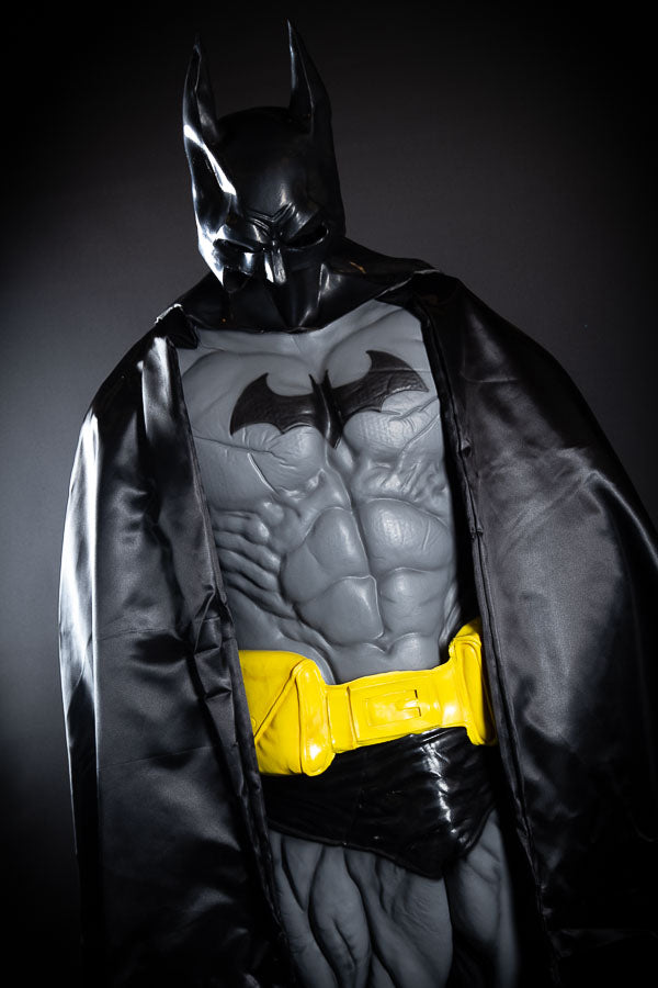 Officially Licensed Collectors Edition Batman Costume Hire or Cosplay, plus Makeup and Photography. Proudly by and available at, Little Shop of Horrors Costumery 6/1 Watt Rd Mornington & Melbourne