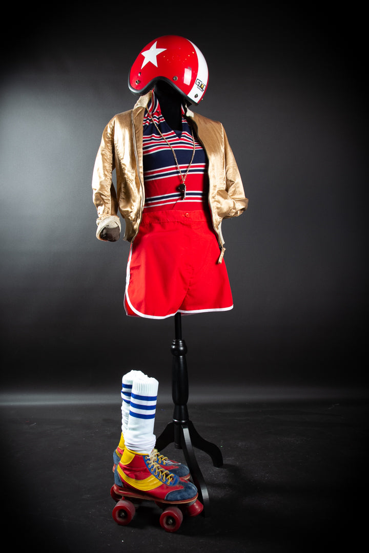 Roller Derby Rascal Girls Costume | X-Large, Velvet Dress With Tinsel Epaulets, 100% Polyester - View #5