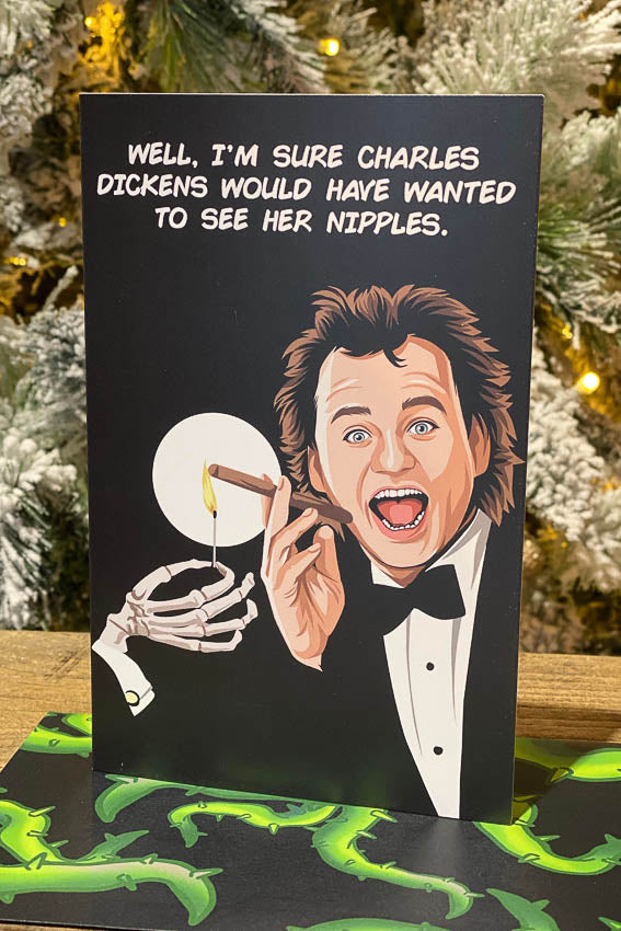Scrooged Christmas Card - Little Shop of Horrors