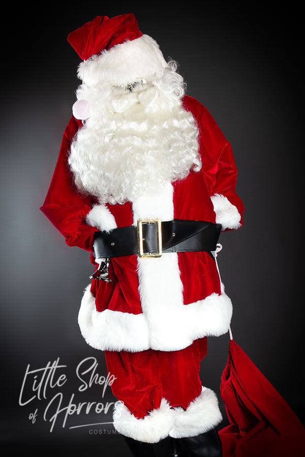 Santa Claus Christmas Costume Hire or Cosplay, plus Makeup and Photography. Proudly by and available at, Little Shop of Horrors Costumery 6/1 Watt Rd Mornington & Melbourne www.littleshopofhorrors.com.au