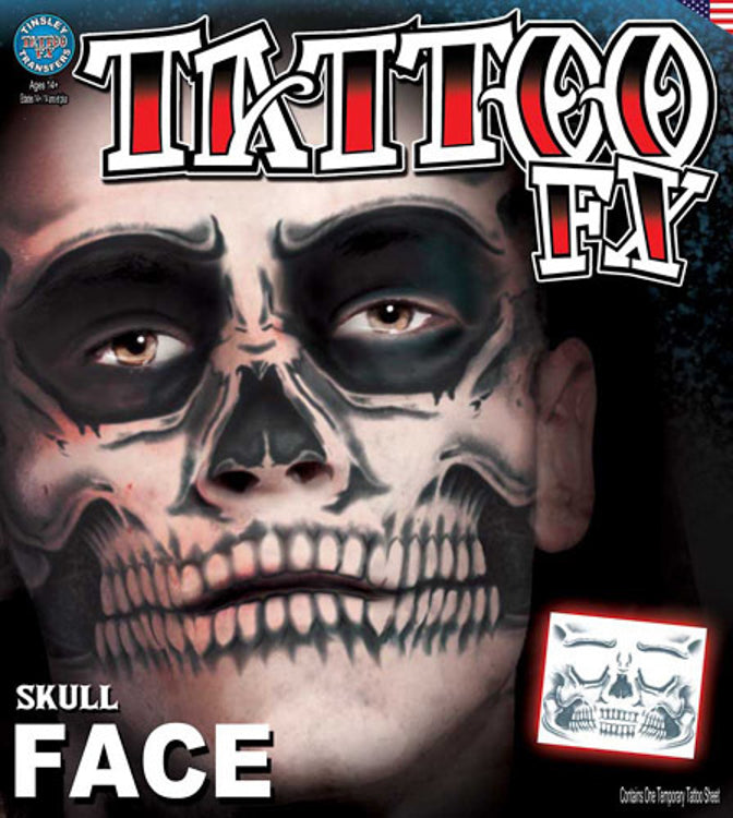 Face Tattoo: Skull - Little Shop of Horrors