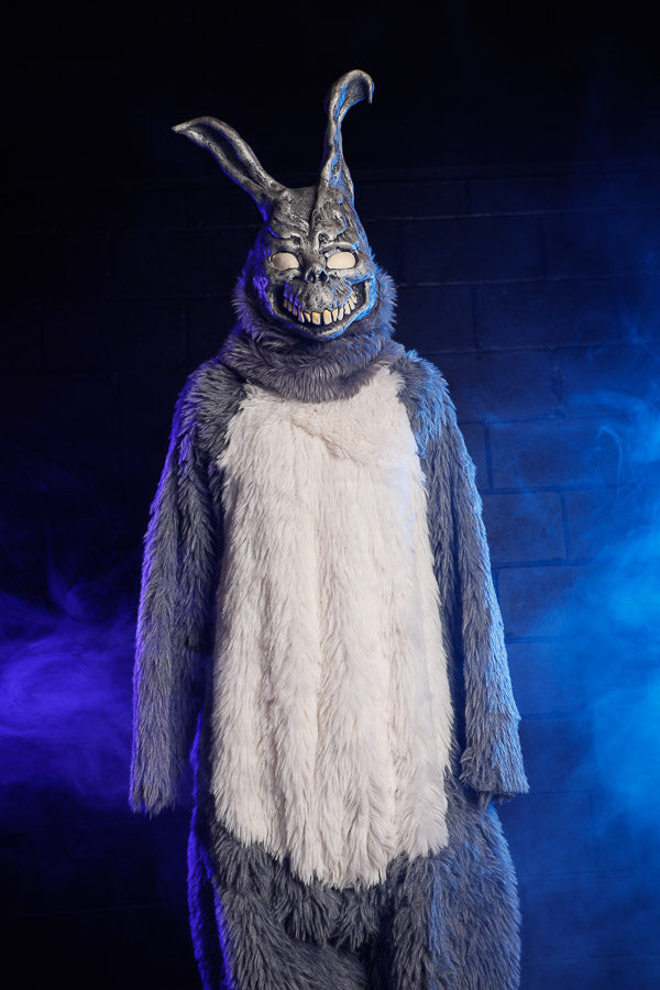 Donnie Darko Frank the Bunny Halloween Costume Hire. Proudly by and available at, Little Shop of Horrors Costumery 6/1 Watt Rd Mornington & Melbourne