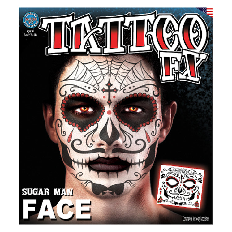Face Tattoo: Sugar Skull - Little Shop of Horrors